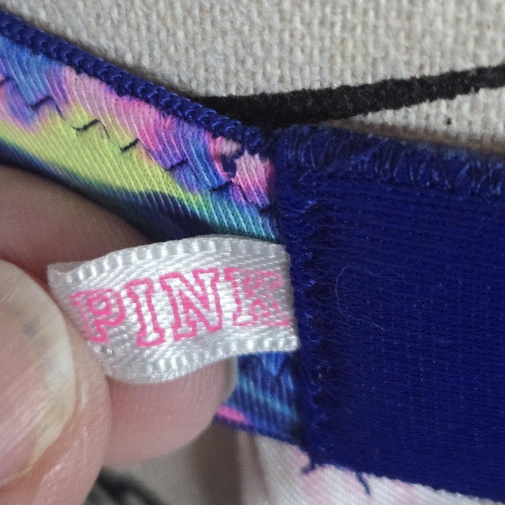 Vintage,Victoria's Secret PINK Deep Blue Bra - Picture 3 of 6